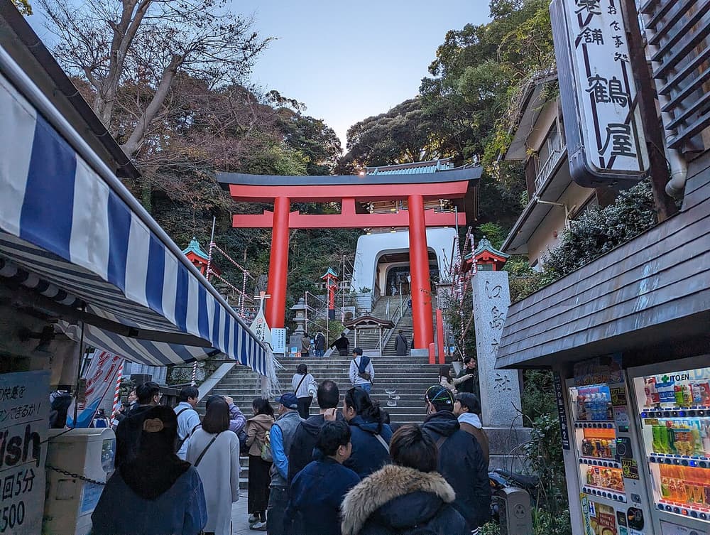 Constructed areas on Enoshima 2