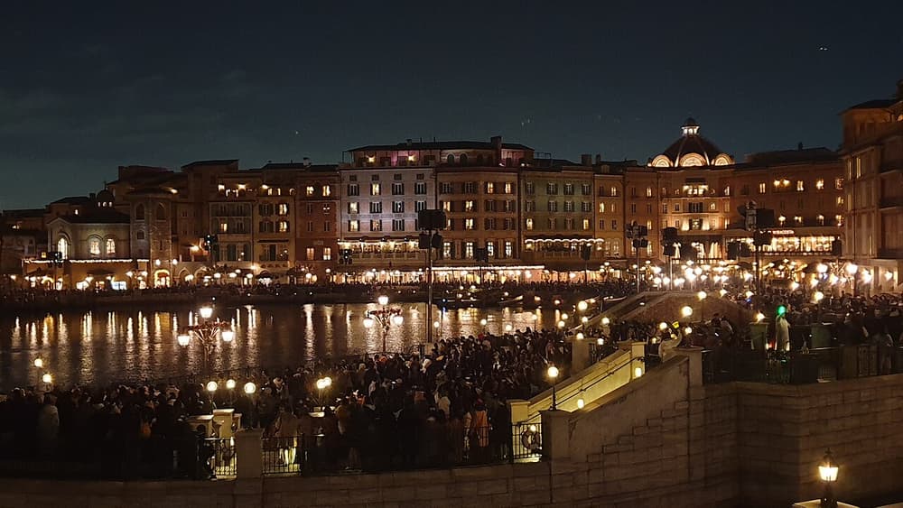 Mediterranean Harbor (DisneySea) at Night - Dec 2019